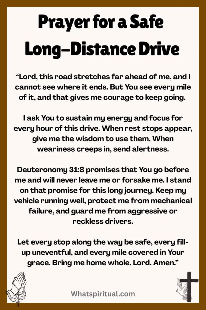 Prayer for a Safe Long-Distance Drive
