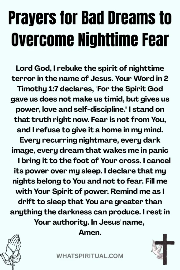 Prayers for Bad Dreams to Overcome Nighttime Fear