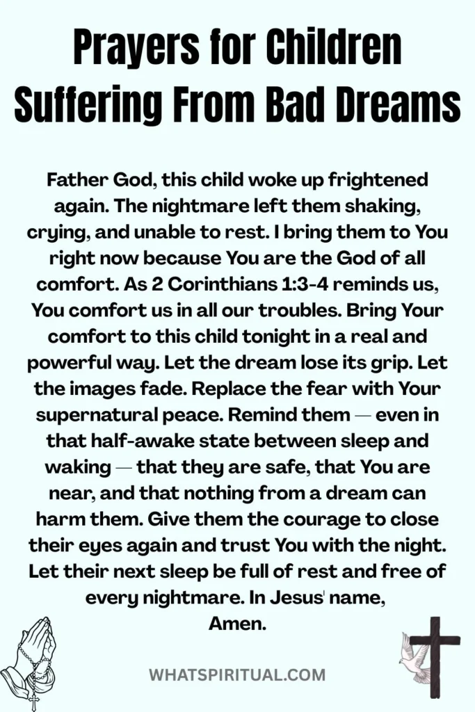 Prayers for Children Suffering From Bad Dreams