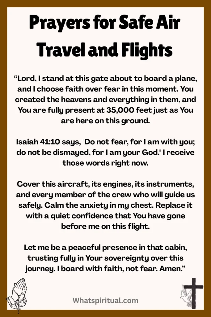 Prayers for Safe Air Travel and Flights