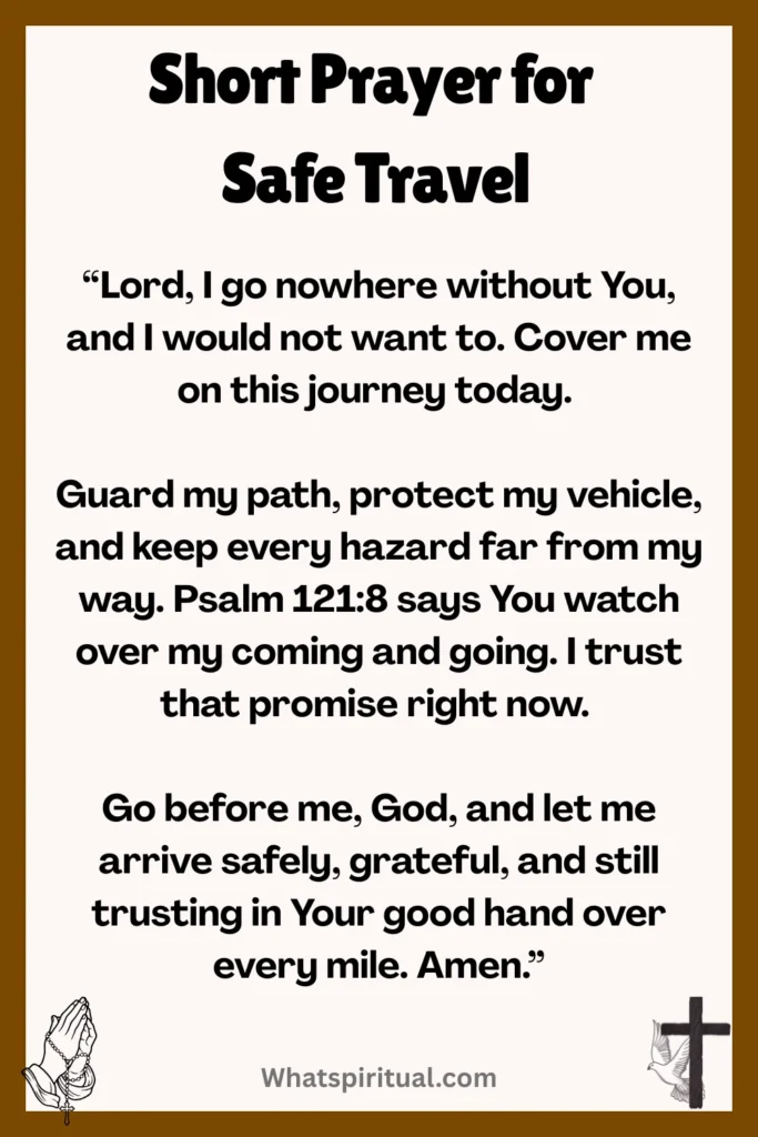 Short Prayers for Safe Travel